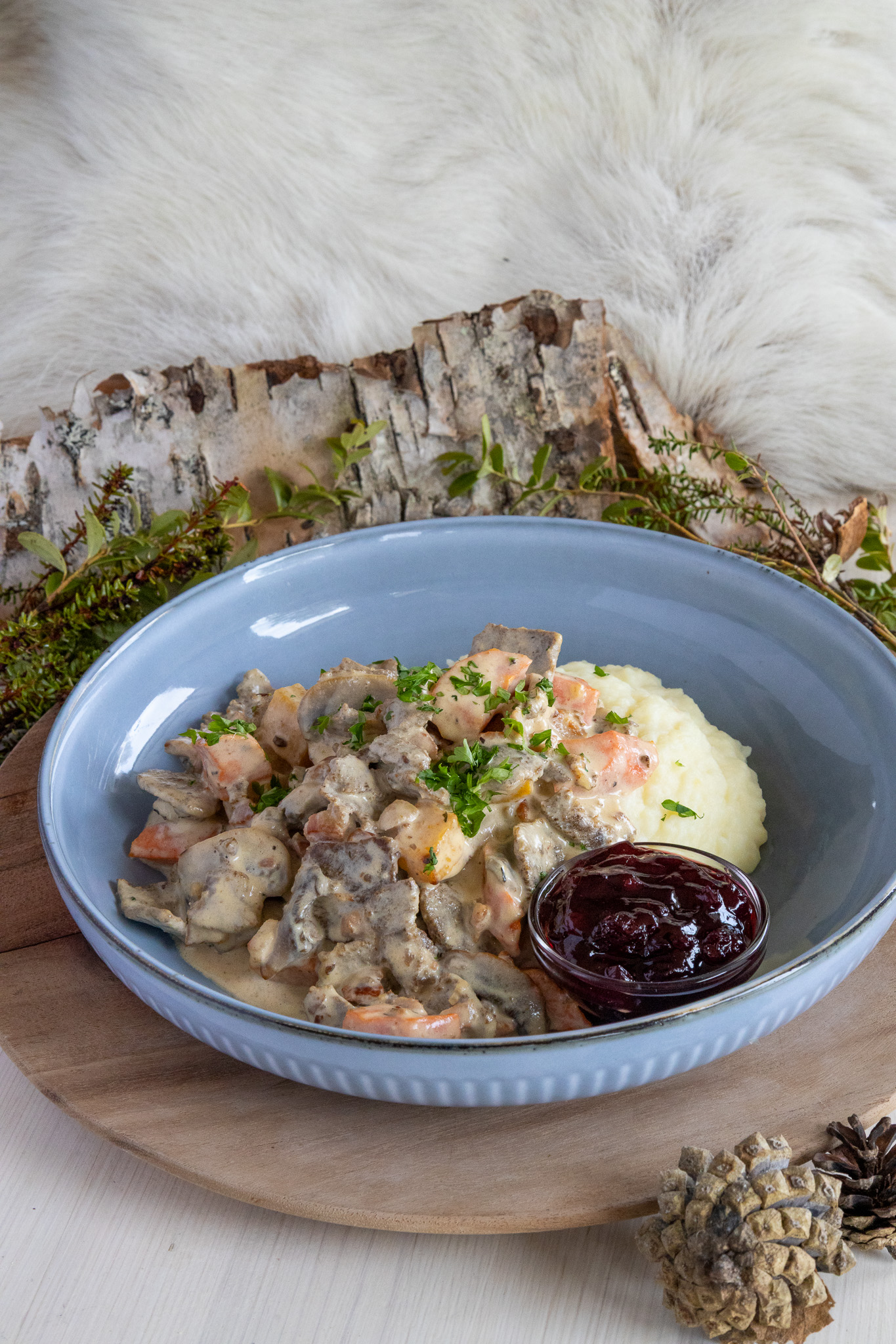 Foto av en skål med finnbiff